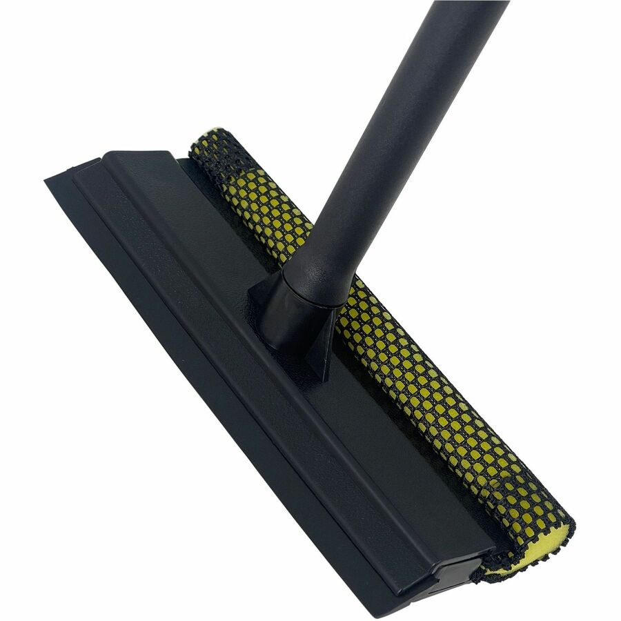 Genuine Joe Window Cleaner/Squeegee Tool - 20" Polypropylene Handle8" Width - Handle, Soft Rubber, Comfort Grip - Black,