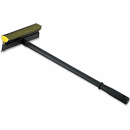 Genuine Joe Window Cleaner/Squeegee Tool - 20" Polypropylene Handle8" Width - Handle, Soft Rubber, Comfort Grip - Black,