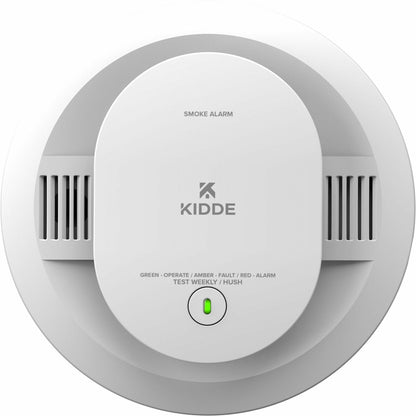 Kidde Smoke Alarm - 85 dB - Visual, Audible - Surface Mount, Wall Mountable, Ceiling Mountable - Red, Green, Amber - Whi