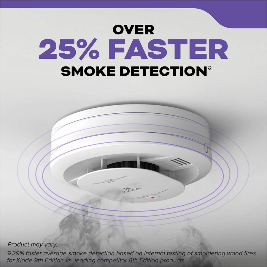 Kidde Combo Carbon Monoxide/Smoke Alarm - 85 dB - Audible, Visual - Surface Mount, Wall Mountable, Ceiling Mountable - R