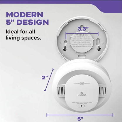 Kidde Combo Carbon Monoxide/Smoke Alarm - 85 dB - Audible, Visual - Surface Mount, Wall Mountable, Ceiling Mountable - R