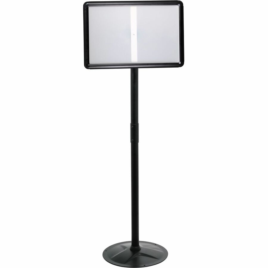 Kantek Floor Stand Sign Holder - Print/Message - "Portrait, Landscape - 51" Height - Heavy Duty, Impact Resistant - 1 Ea
