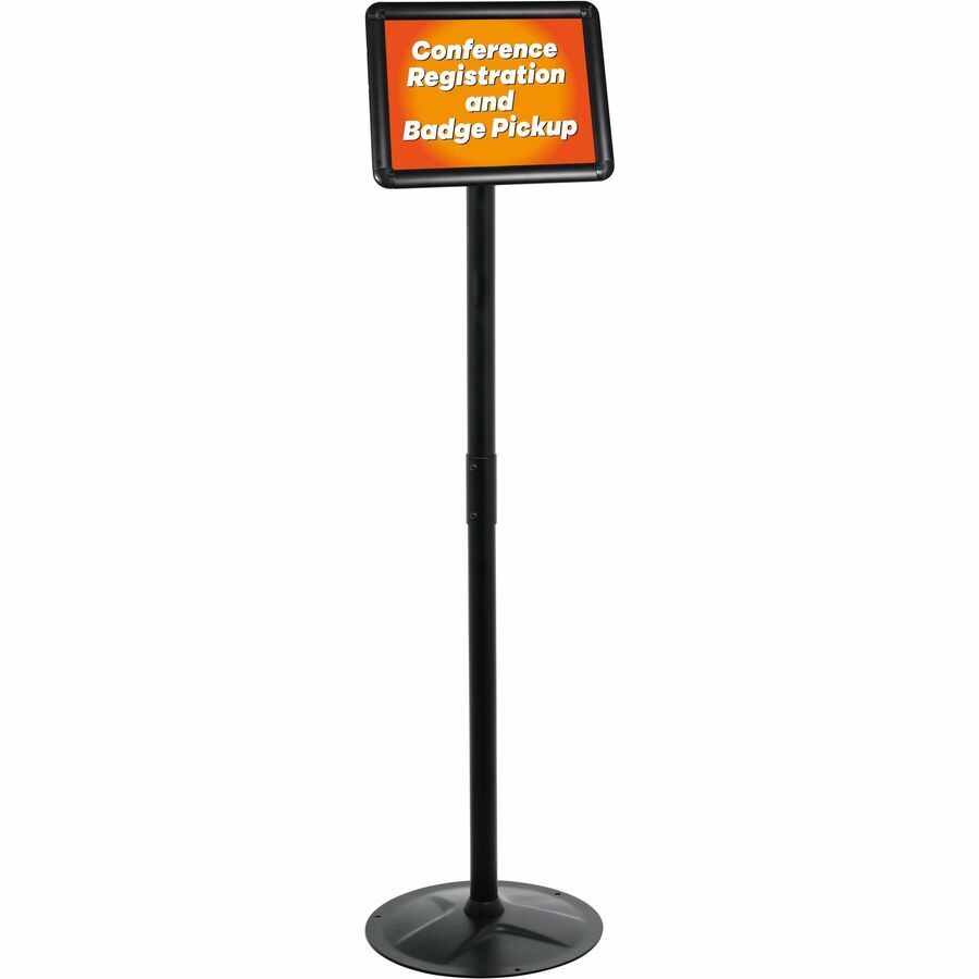 Kantek Floor Stand Sign Holder - Print/Message - "Portrait, Landscape - 51" Height - Heavy Duty, Impact Resistant - 1 Ea