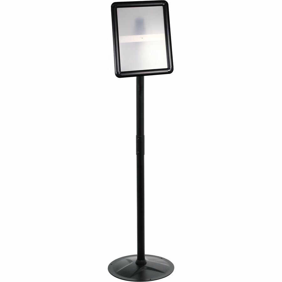 Kantek Floor Stand Sign Holder - Print/Message - "Portrait, Landscape - 51" Height - Heavy Duty, Impact Resistant - 1 Ea
