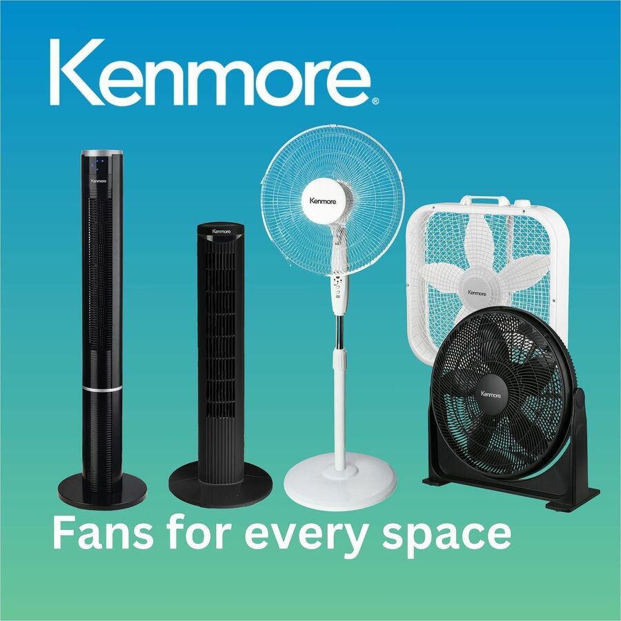 Kenmore 6" Rechargeable Fan - 4 Speed - Rechargeable, Lightweight, Quiet Operation - Black - 1 Each