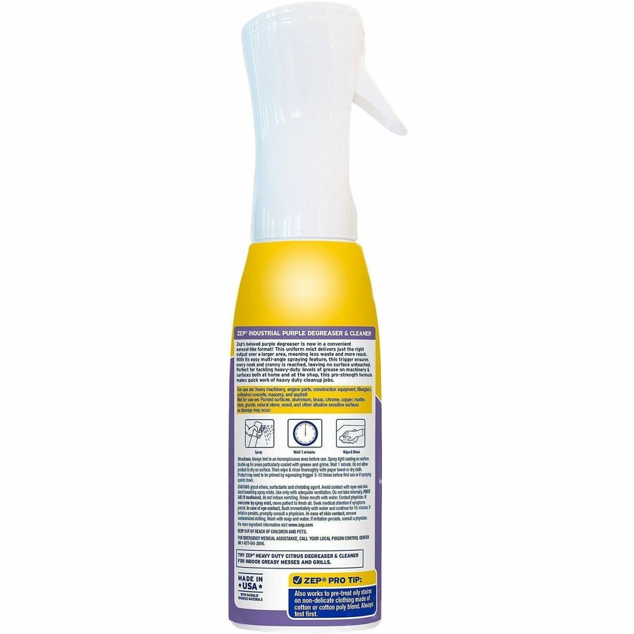 Zep Commercial Industrial Purple Degreaser - For Multipurpose - Ready-To-Use - Aerosol, Spray, Liquid - 16 fl oz (0.5 qu