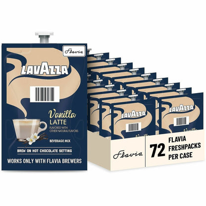 Flavia Freshpack Vanilla Latte Coffee - Compatible with Flavia Aroma, Flavia Creation 300, FLAVIA Creation 600 - Hot Cof