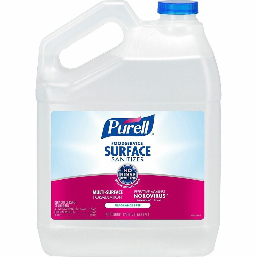 PURELL® Foodservice Surface Sanitizer - For Surface, Multi Surface - Liquid - 128 fl oz (4 quart) - 4 / Carton