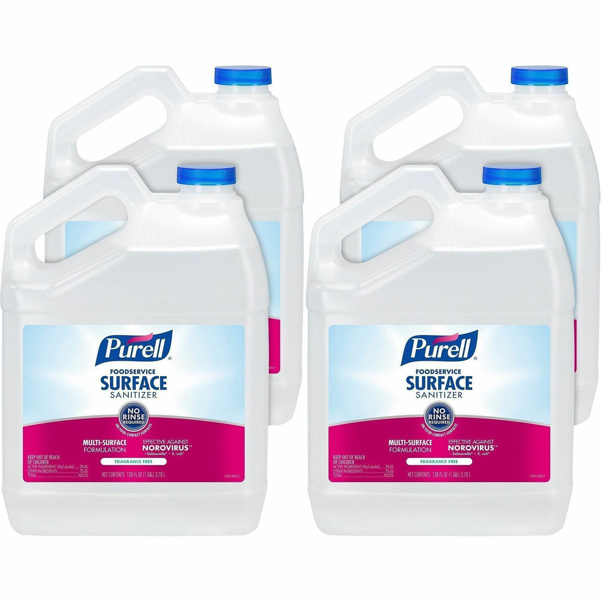 PURELL® Foodservice Surface Sanitizer - For Surface, Multi Surface - Liquid - 128 fl oz (4 quart) - 4 / Carton