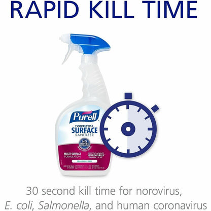 PURELL® Foodservice Surface Sanitizer - For Surface, Multi Surface - Liquid - 128 fl oz (4 quart) - 4 / Carton