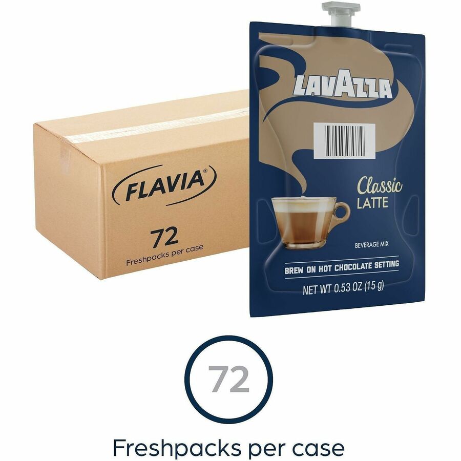 Flavia Freshpack Classic Latte Coffee - Compatible with Flavia Aroma, Flavia Creation 300, FLAVIA Creation 600 - Hot Cof