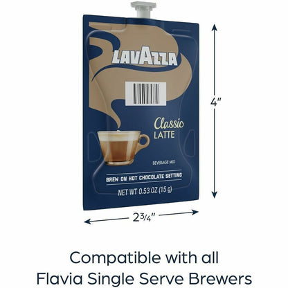 Flavia Freshpack Classic Latte Coffee - Compatible with Flavia Aroma, Flavia Creation 300, FLAVIA Creation 600 - Hot Cof