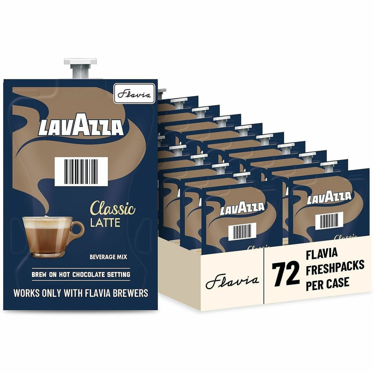 Flavia Freshpack Classic Latte Coffee - Compatible with Flavia Aroma, Flavia Creation 300, FLAVIA Creation 600 - Hot Cof