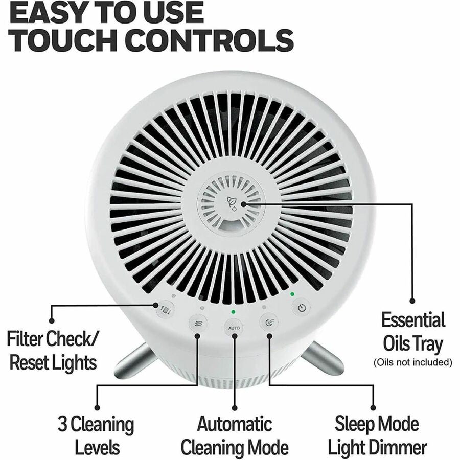 Honeywell Designer Series HEPA Air Purifier - True HEPA - 190 Sq. ft. - Black - 1 Each