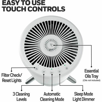Honeywell Designer Series HEPA Air Purifier - True HEPA - 190 Sq. ft. - Black - 1 Each