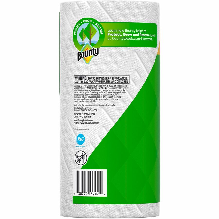 Bounty Select-A-Size Paper Towels - 2 Ply - Diamond Texture - Green - PaperRoll - 82/Roll - 24 / Carton