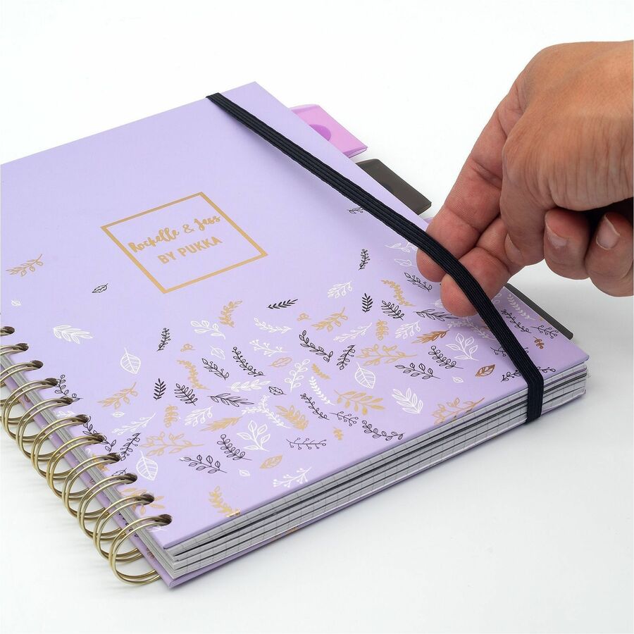 Pukka Pads Rochelle & Jess Notebook - 5 Subject(s) - 100 Sheets - Quad Ruled Front Ruling - Ruled Margin - 80 g/m² Gramm