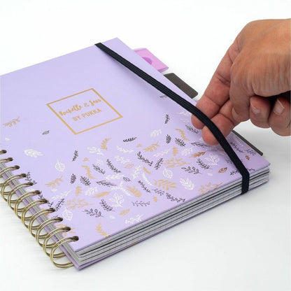 Pukka Pads Rochelle & Jess Notebook - 5 Subject(s) - 100 Sheets - Quad Ruled Front Ruling - Ruled Margin - 80 g/m² Gramm