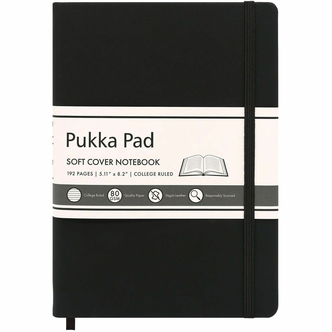 Pukka Pads Signature Notebook - 1 Subject(s) - 96 Sheets - 192 Pages - Casebound/Sewn - College Ruled Front Ruling - Rul