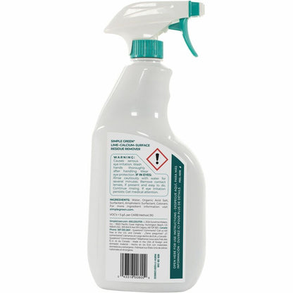 Simple Green Lime-Calcium-Surface Residue Remover - For Multi Surface, Multipurpose - 32 fl oz (1 quart) - Wintergreen S