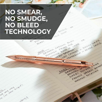 Sharpie S-Gel Pens - 0.7 mm Medium Pen Point - Refillable - Retractable - Black Ink - Copper Plated Brass Metal Alloy Ba