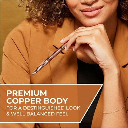Sharpie S-Gel Pens - 0.7 mm Medium Pen Point - Refillable - Retractable - Black Ink - Copper Plated Brass Metal Alloy Ba