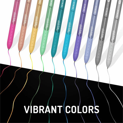 Paper Mate InkJoy Gel Pens - 0.8 mm Medium Pen Point - Assorted Ink - Gel-based - Assorted Barrel - 10 / Pack