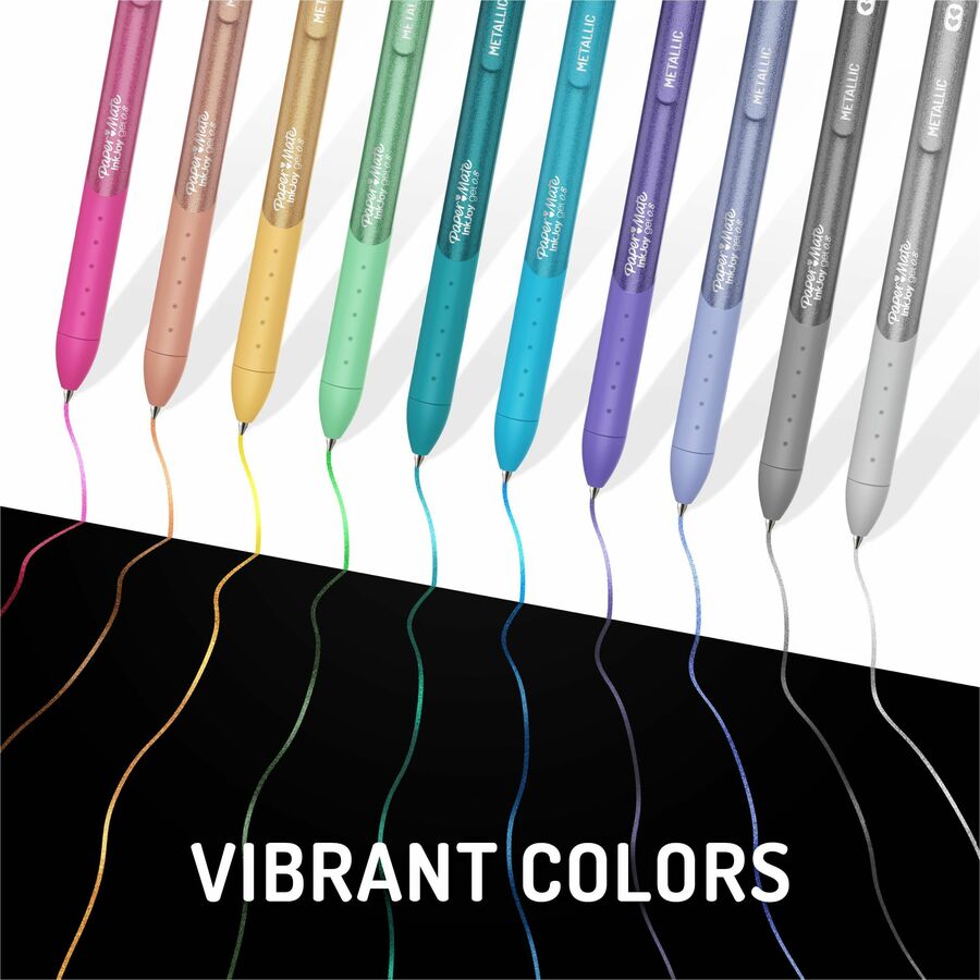 Paper Mate InkJoy Gel Pens - 0.8 mm Medium Pen Point - Assorted Ink - Gel-based - Assorted Barrel - 3 / Pack