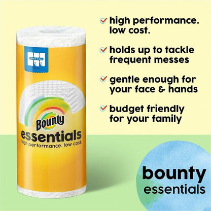 Bounty Essentials Paper Towels - Yellow - PaperRoll - 108/Roll - 24 / Carton