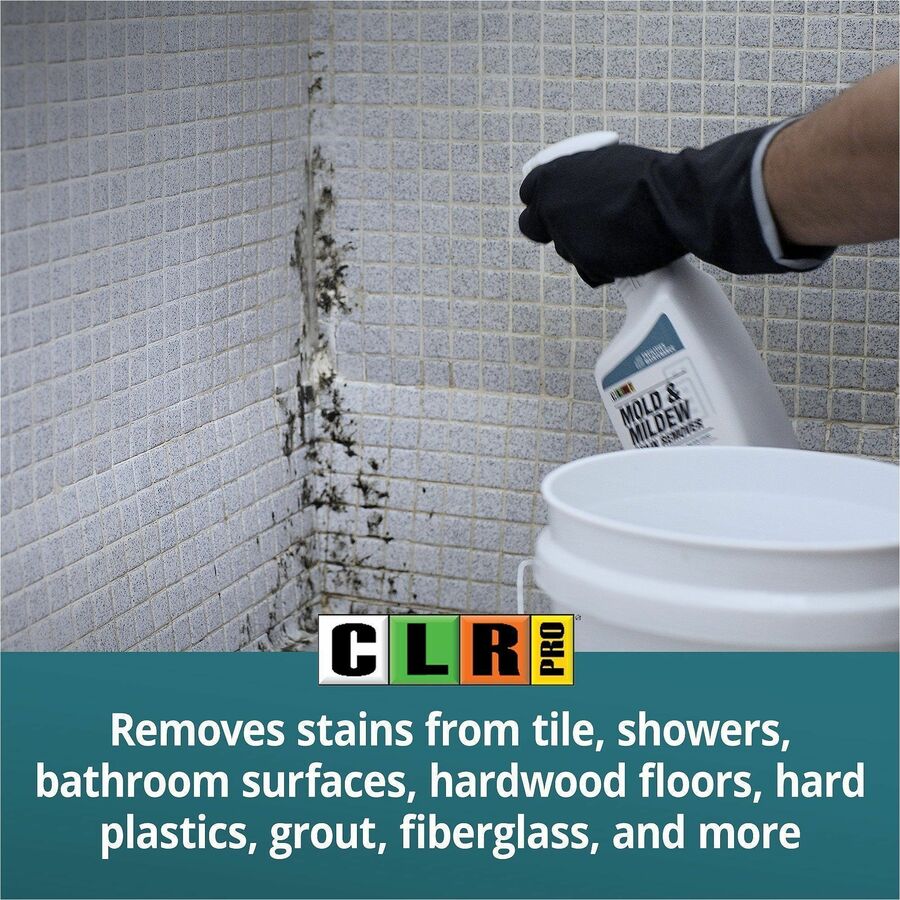 CLR Pro Mold and Mildew Stain Remover - For Multi Surface - Spray - 32 fl oz (1 quart) - 6 / Carton
