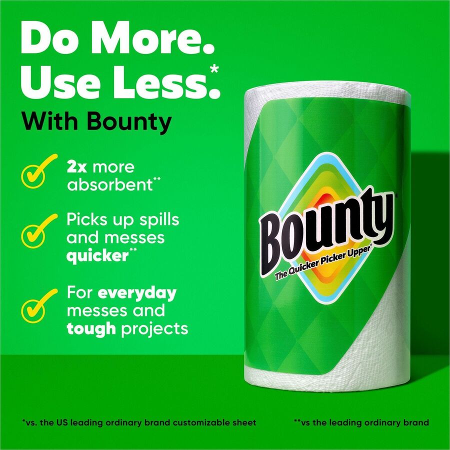 Bounty Select-A-Size Paper Towels - 2 Ply - Diamond Texture - Green - PaperRoll - 103/Roll - 8 / Carton