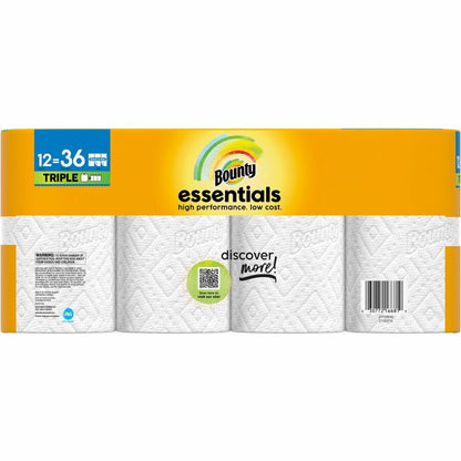 Bounty Essentials Paper Towels - Yellow - PaperRoll - 162/Roll - 12 / Carton