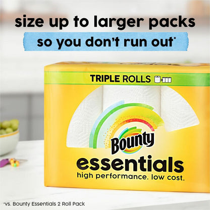 Bounty Essentials Paper Towels - Yellow - PaperRoll - 162/Roll - 12 / Carton