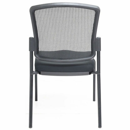 Lorell Mesh Back Guest Chair - Mesh Back Material - Black Frame Color - Steel Frame Material - Black - 1 Each