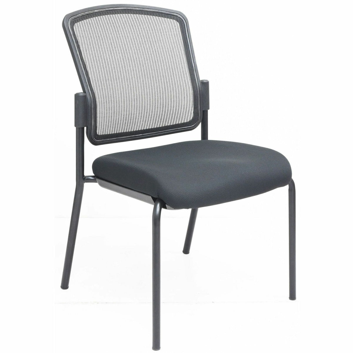 Lorell Mesh Back Guest Chair - Mesh Back Material - Black Frame Color - Steel Frame Material - Black - 1 Each