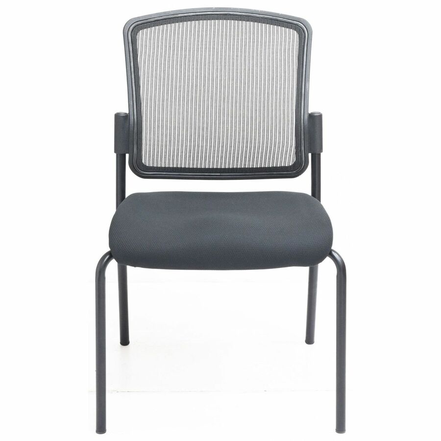 Lorell Mesh Back Guest Chair - Mesh Back Material - Black Frame Color - Steel Frame Material - Black - 1 Each