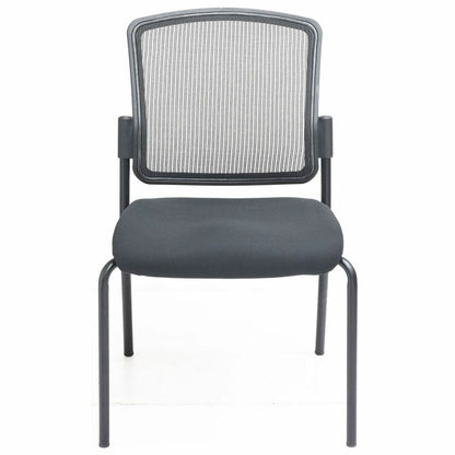 Lorell Mesh Back Guest Chair - Mesh Back Material - Black Frame Color - Steel Frame Material - Black - 1 Each