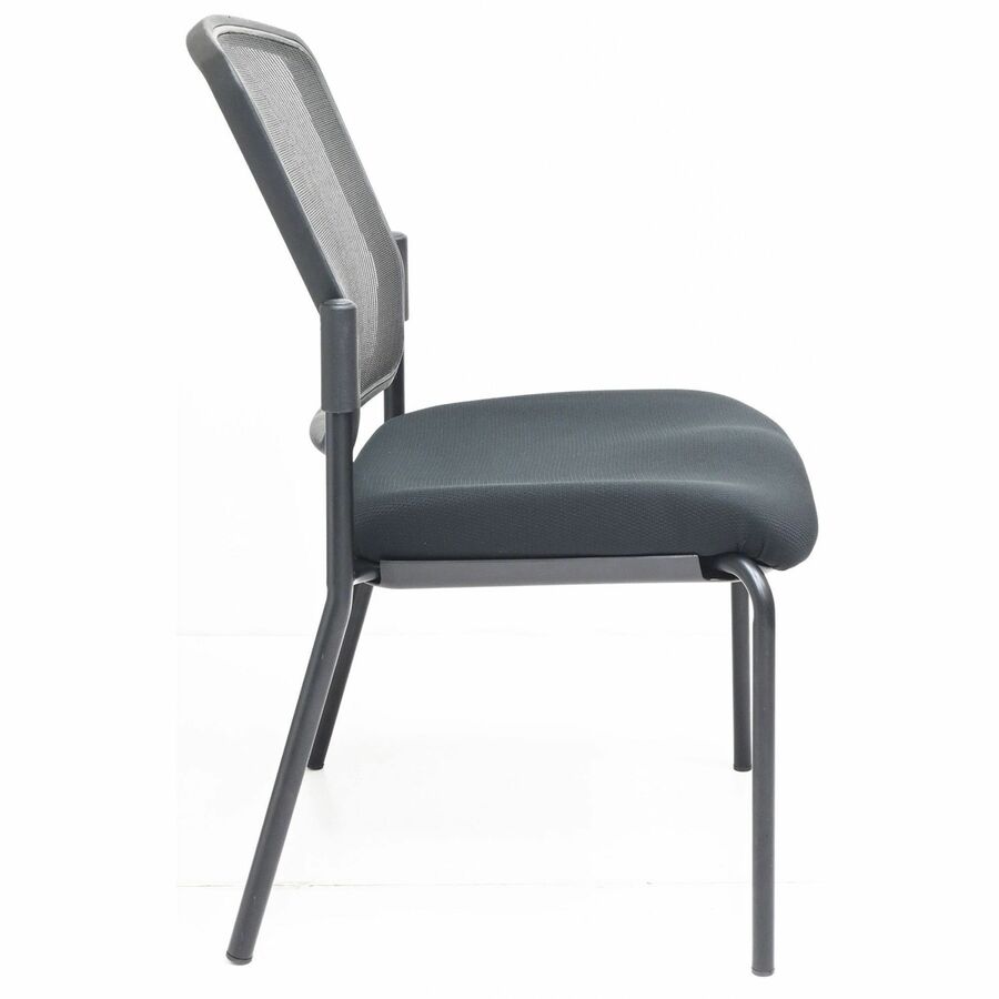 Lorell Mesh Back Guest Chair - Mesh Back Material - Black Frame Color - Steel Frame Material - Black - 1 Each