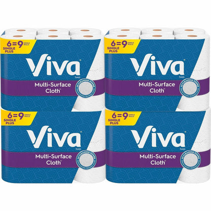 Viva Choose-A-Sheet Paper Towels - 1 Ply - 83 Sheets/Roll - Signature soft, smooth texture - White - Paper - 4 / Carton