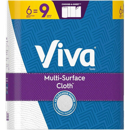 Viva Choose-A-Sheet Paper Towels - 1 Ply - 83 Sheets/Roll - Signature soft, smooth texture - White - Paper - 4 / Carton