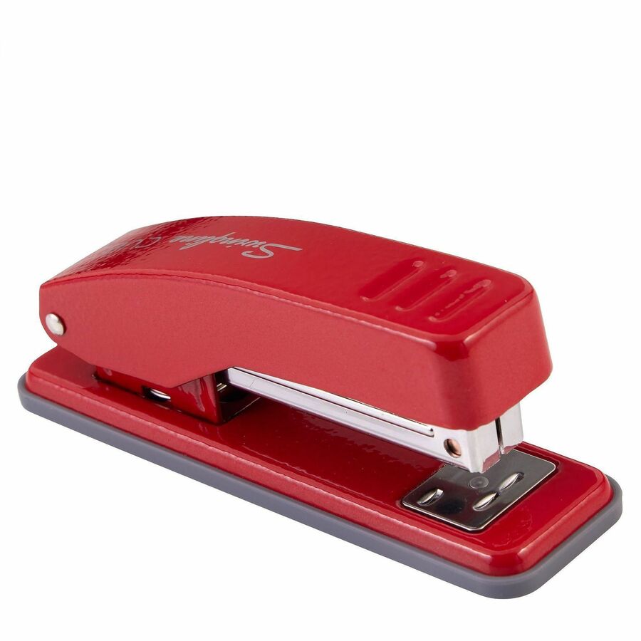 Swingline Cub Compact Stapler - Staples Upto 20 Sheet - Holds Upto 105 Staple - Half Strip - Electric Rio Red - Metal - 