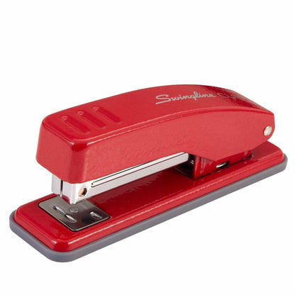 Swingline Cub Compact Stapler - Staples Upto 20 Sheet - Holds Upto 105 Staple - Half Strip - Electric Rio Red - Metal - 