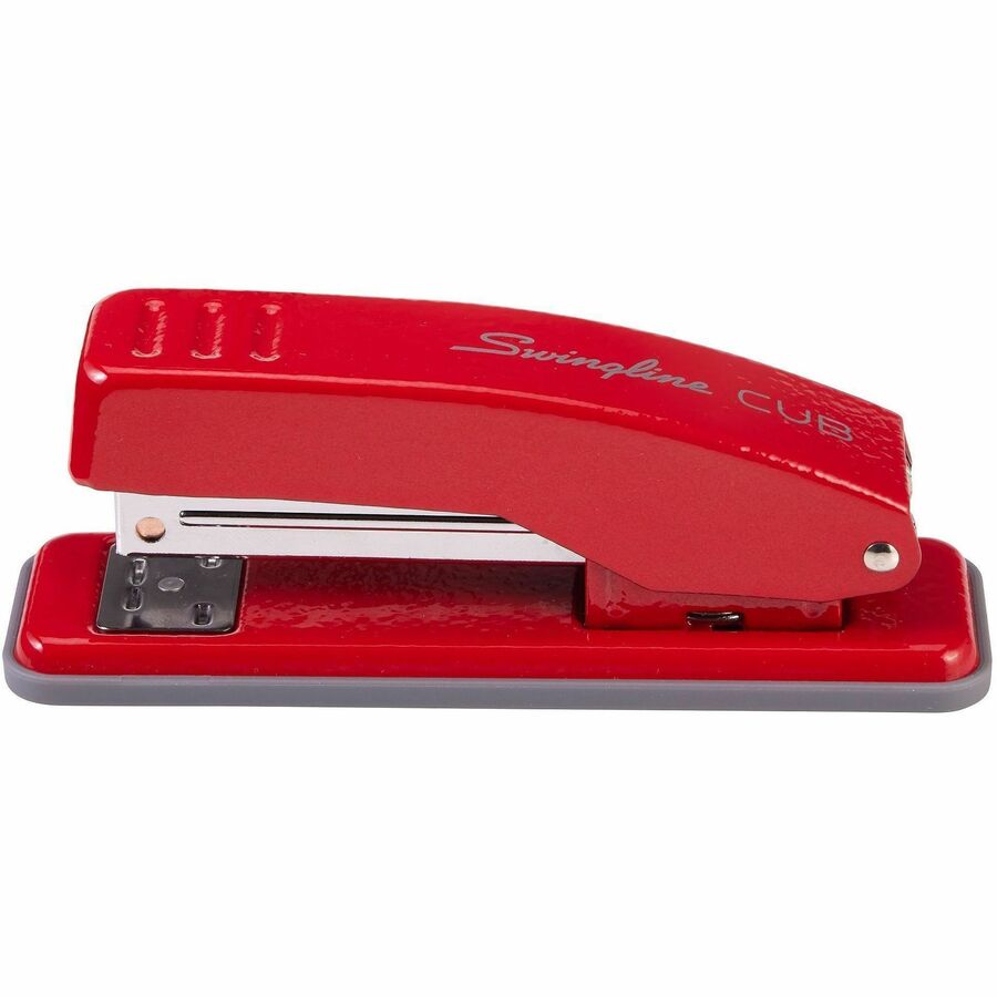 Swingline Cub Compact Stapler - Staples Upto 20 Sheet - Holds Upto 105 Staple - Half Strip - Electric Rio Red - Metal - 