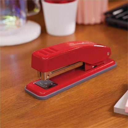 Swingline Cub Compact Stapler - Staples Upto 20 Sheet - Holds Upto 105 Staple - Half Strip - Electric Rio Red - Metal - 