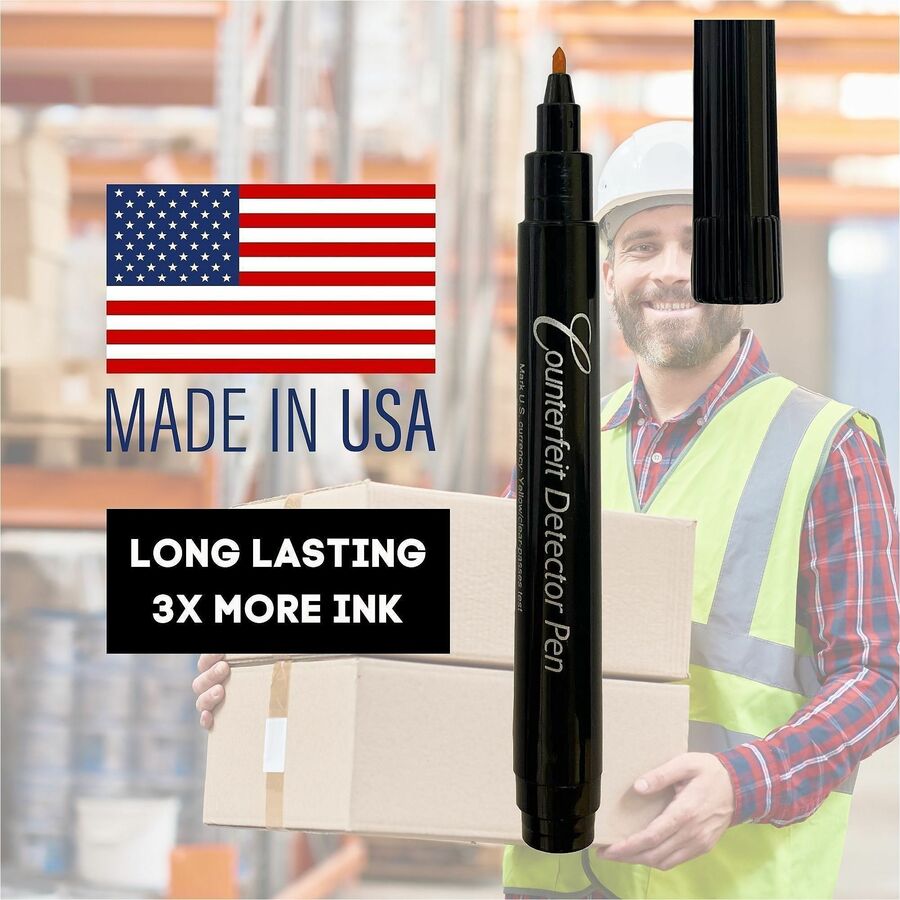 Dri Mark Counterfeit Bill Detector Marker Pen - Ink - Black - 50 / Pack