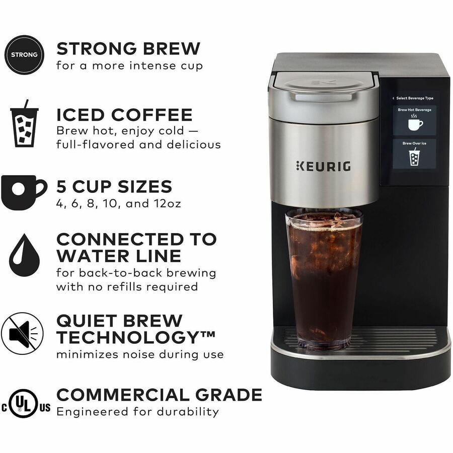 Keurig K-2550 Commercial Single Serve Coffee Maker - Plumbed - Programmable - Black