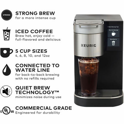 Keurig K-2550 Commercial Single Serve Coffee Maker - Plumbed - Programmable - Black