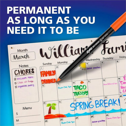 Expo Wet Erase Markers, Ultra Fine Tip - Erasable - Assorted Ink - Glass, Calendar - 4 / Pack