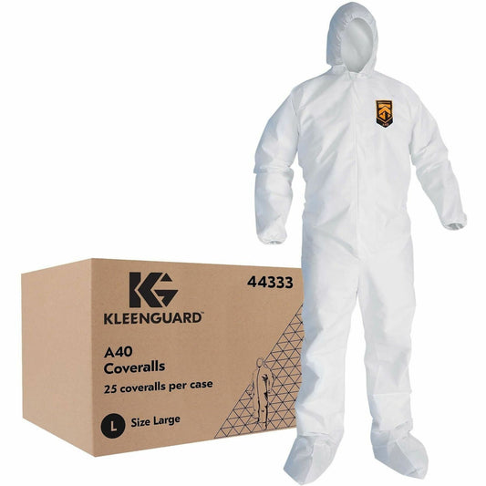 Ansell Health Liquid/Particle Protection Coveralls - Large - Liquid, Dry Particle, Solid/Liquid Aerosol Protection - Fil