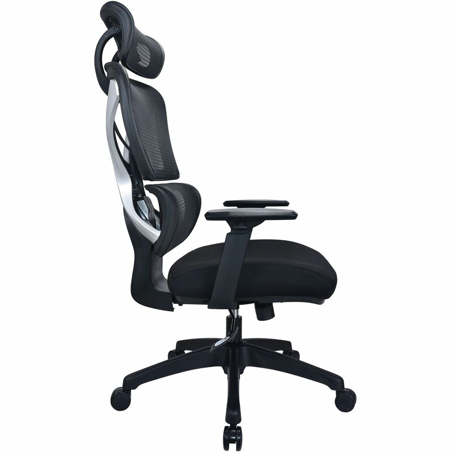 Lorell Xavier Mesh High-Back Chair with Articulating Lumbar - Foam, Fabric Seat Material - Mesh Back Material - High Bac